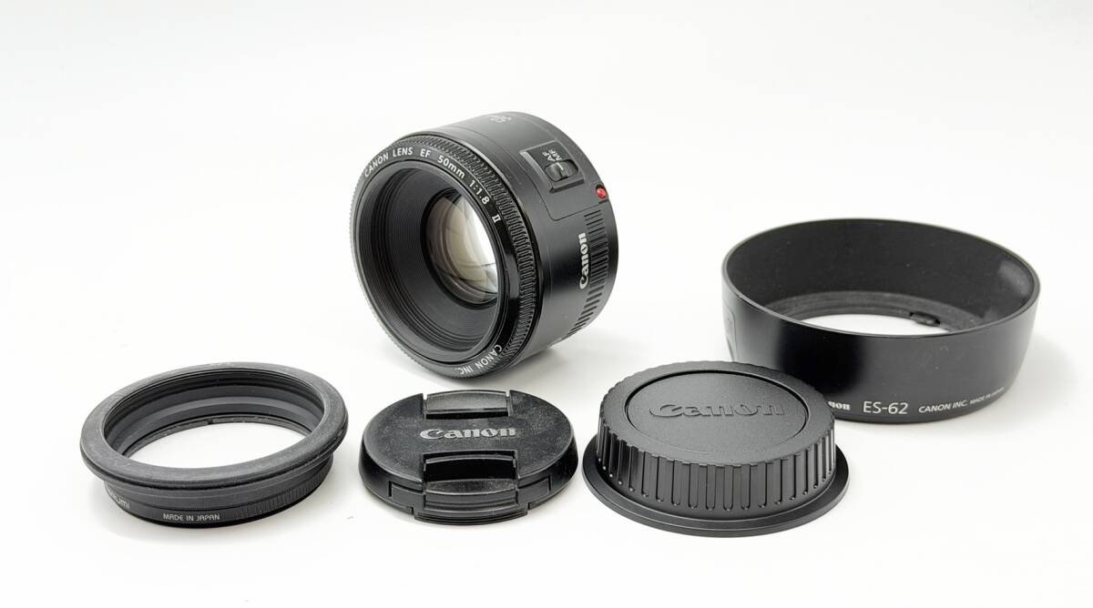 【1円スタート】☆カメラレンズ☆ ◆現状品◆ Canon　キャノン　EF50mm　F1.8 II　単焦点